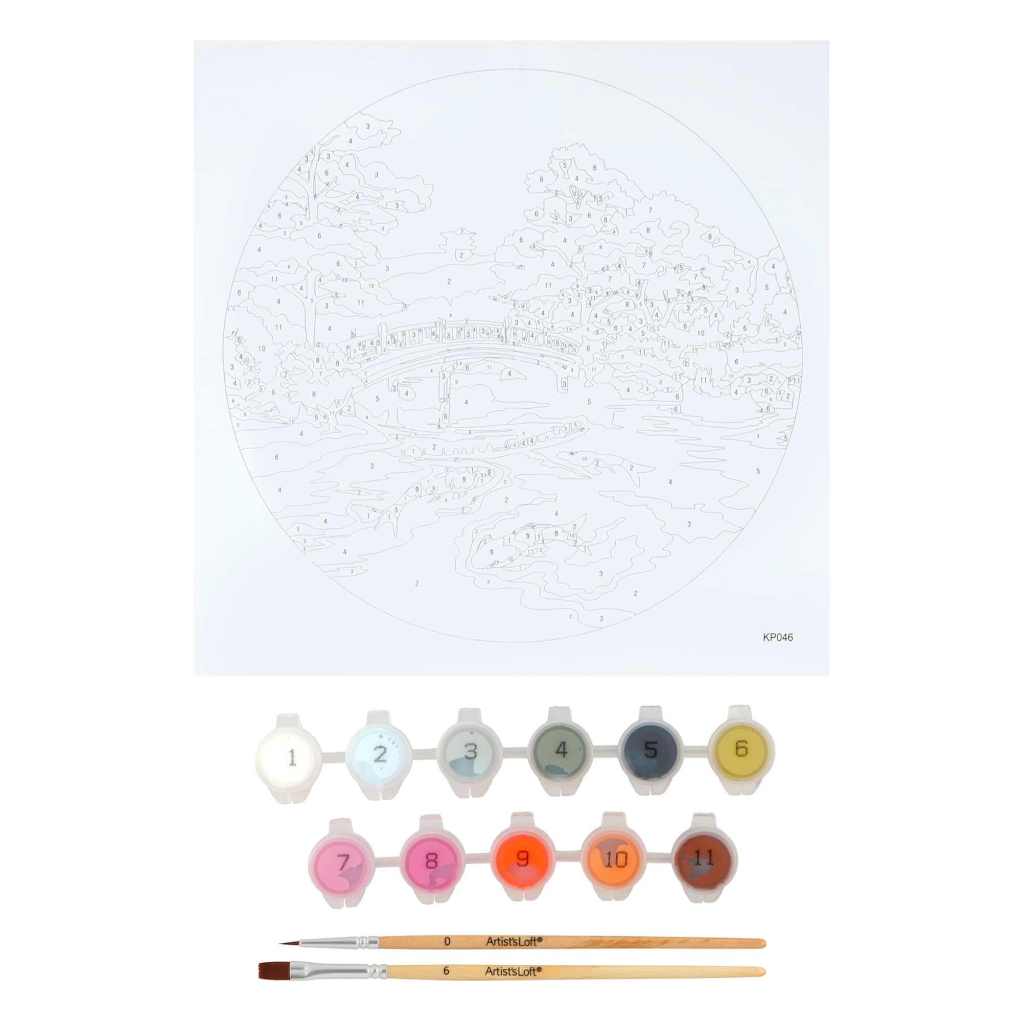 Koi Pond Paint-by-Number Plywood Surface Kit by Artist's Loft®